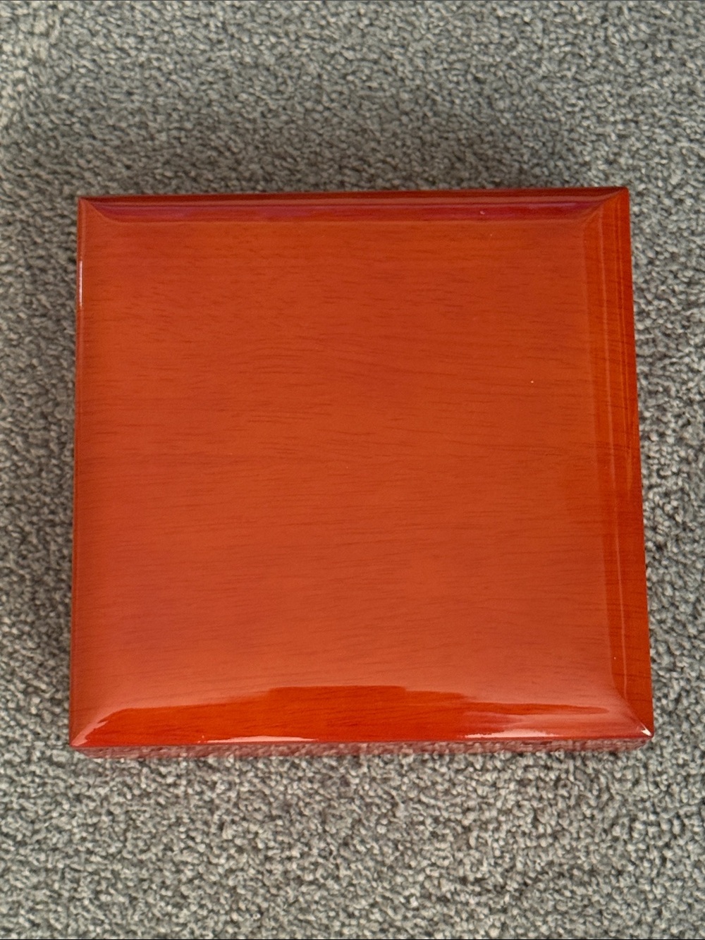 Ring box. Wood Grain with slots for up to 50 ring storage! 7.5”x7.5”x2”